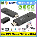 Portable Mini USB MP3 Music Player Reader Support TF32GB Card For PC Computer