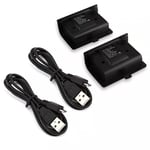 2x Battery For Xbox One X/Xbox One S/Xbox Controller &Cable Rechargeable