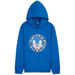 SONIC THE HEDGEHOG Hoodie for Boys Teens Shadow Knuckles Tails Warm Hooded Sweatshirt Jumper Casual Pullover (Blue Sequin, 9-10 Years)