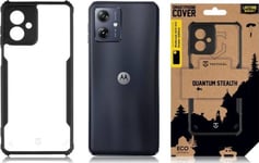 Tactical Tactical Quantum Stealth Cover For Motorola G54 5G/Power Edition Clear/Black Standard