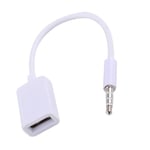 3.5mm Male AUX Audio Plug Jack To USB 2.0 Female Converter Car Cord Lead Adapter