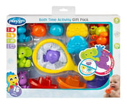 Playgro Splash & Explore Bath Time Activity Gift Pack - 15-Piece Baby Bath Toys for Sensory Development and Bathtime Fun - Mould-Free and Chew-Safe Bathtub Toys for Educational Play - 6+ Months