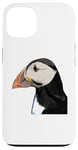 iPhone 13 Puffin Auks Seabird Lunde alken Wildlife Animal Illustration Case