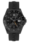 Philipp Plein Black Mens Analogue Watch Gmt-i  Challenger PWYBA1023