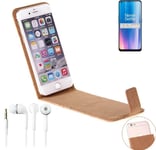 Protective cover for OnePlus Nord CE 2 5G + earphones cork Flipstyle