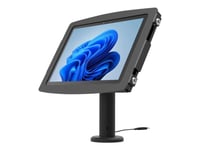 Compulocks Surface Pro 8-10 Space Enclosure Tilting Stand 8" Black - Monteringssats (Hölje, Stångställ) - För Surfplatta - Låsbar - Höggradig Aluminium - Svart - Skärmstorlek: 13" - Monterbar På Ytor - För Microsoft Surface Pro 8, Pro 9