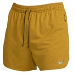 Nike Mens Swoosh Logo Brown Shorts material_polyester - Size Medium