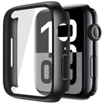 Recata 2 Pièces Rigide PC Protection Ecran en Verre Trempé pour Apple Watch Series 10 (2024) 42mm, Coque Ultra-Fine Anti-Chute Résistante aux Rayures pour iWatch, Noir Mat