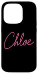 Coque pour iPhone 14 Pro Chloe Nom Love Femme Fille Ami Femme Epouse Rose