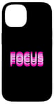 Coque pour iPhone 14 Rose FOCUS Illusion d'optique graphique rose