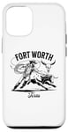 Coque pour iPhone 12/12 Pro Rodéo de Fort Worth, Texas, Bull Rider, Steer Wrangler Cowboy
