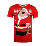 Family Guy Mens - Peter Xmas - T-shirt - Red / White