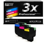 3x Pro Toner Replaces Lexmark 71B20C0 71B20M0 71B20Y0 71B0020 71B0030 71B0040