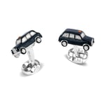 Deakin & Francis Cufflinks Sterling Silver Enamel Black Cab