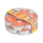 Homéa, Set de 12 Bougies Chauffe-Plat Chupa Chups Ø3,9 x H1,7 cm Parfum Orange