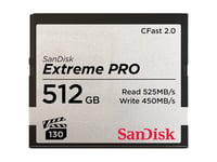 SanDisk Extreme Pro - Carte mémoire flash - 512 Go - CFast 2.0