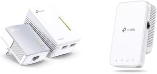 Kit Cpl Wifi Tl-Wpa4220(Wlan 300 Mbit/S,Cpl Av600,Clone Wifi,3 Ports Lan,Plug And Play & Repeteur Wifi Re330 Amplificateur Wifi Ac1200 Mbps,Wifi Extender Jusqu'A 120¿,Bouton Wps