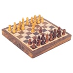 Petit Jeu d'échecs de voyage magnétique en bois