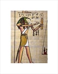 Wee Blue Coo PAINTING WRITING HIEROGLYPHICS EGYPTIAN GOD THOTH IBIS HEAD FRAMED PRINT B12X8144