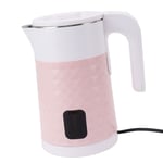 (Pink)Electric Tea Kettle Double Wall Water Heater 2L Fast Heating Stainless