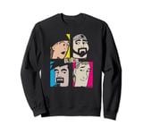 Jay & Silent Bob Clerks Group Shot Cartoon Character Panels Sweatshirt