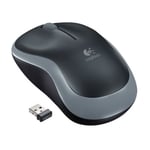 Logitech M185 Wireless Notebook Mouse USB Nano Receiver Black/Grey