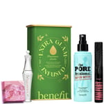 benefit Extra Glam Infused Makeup Gift Set - Mascara, 24 Hour Brow Setter, Blusher and Setting Spray (Worth £101)