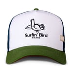 Coastal Hft Surfing Bird Trucker Cap White/Olive Baseball Mesh Surf Beach