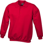 Sweat-Shirt Col Polo - Homme - Jn041 - Rouge