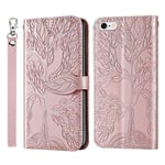 Vkooer Coque pour iPhone 6 / 6s Premium en Cuir PU Étui Portefeuille à Rabat Housse avec Porte Cartes Fermeture Magnétique Etui de Protection pour iPhone 6 / 6s, Or Rose