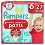Couches-culottes Premium Protection Pants Taille 6 15kg+ Pampers - Le Paquet De 27 Couches