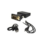 VGA till HDMI Adapter med 3.5mm ljudport