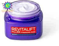 L’Oréal Paris Revitalift Filler Replumping Anti-Ageing Night Cream, Smooth Wrink