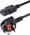 3M(10Ft) UK Computer Power Supply Cable, 18AWG,10A 250V AC Power Cord Power Cord