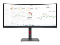 Lenovo ThinkVision T34w-30 - LED-skærm kurvet 34" med MC 60 monitor webcam