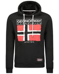 Geographical Norway Sweat-shirt à capuche pour homme à manches longues GAELIG, Noir , M