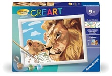 Ravensburger CreArt-23995-Peinture par numéros-Lion avec bébé-A partir de 9 Ans, 23995