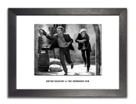Butch Cassidy and The Sundance Kid #1 A4 Framed Black and White Old Classic Vintage American Western Film Cinema Movie Star Poster Famous Picture Bedroom Artwork Print Photo Wall Decoration Reprint