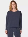 Sweaty Betty Sand Wash Jumper, Navy Blue