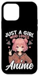 Coque pour iPhone 12 mini Just a Girl Who Loves Anime Merch Afro-Américain Afro