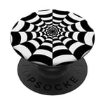 Black & White Illusion PopSocket Black & White Psychedelic PopSockets Swappable PopGrip