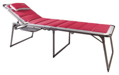 Quest Elite Bordeaux Pro Range Padded Lounger and Camp Bed with Side Table