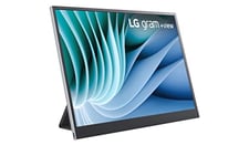 LG Electronics LG Gram +View 16MR70 Ecran PC Portable 16' - Dalle IPS résolution QHD+ (2560x1600) Format 16:10, 60Hz, DCI-P3 99%, USB-C (45W) DP Alt Mode, étui de Protection/Support fourni, 670g