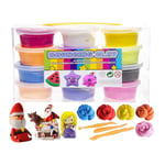 12-Pack Mjuk och Stretchy Bouncing Clay / Fluffy Slime multifärg