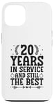 Coque pour iPhone 13 20 ans de service et toujours le meilleur anniversaire de mariage