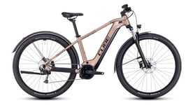 Vtt electrique semi rigide cube reaction hybrid performance 500 allroad shimano alivio 9v 500 wh 29   marron metallic 2023