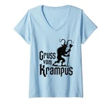 Womens Gruss Vom Krampus Ugly Christmas Monster Men Women Kids V-Neck T-Shirt