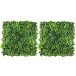 Christow Evergreen Artificial Plant Living Wall Panels, Garden Fence Covering Decoration, Indoor Outdoor Decor, Waterproof UV Protected (2 Packs of 2 x 1m by 50cm Panels)