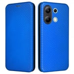 Xiaomi Redmi Note 13 4G Fodral Kolfibertextur Blå