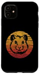 Coque pour iPhone 11 Hamster rétro doré pour éleveur de hamster